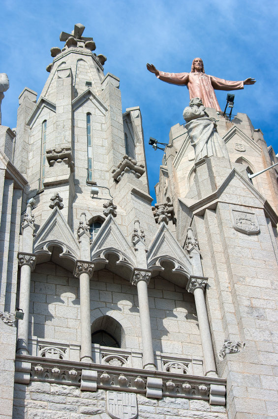Tibidabo temple, Barcelona, Spain